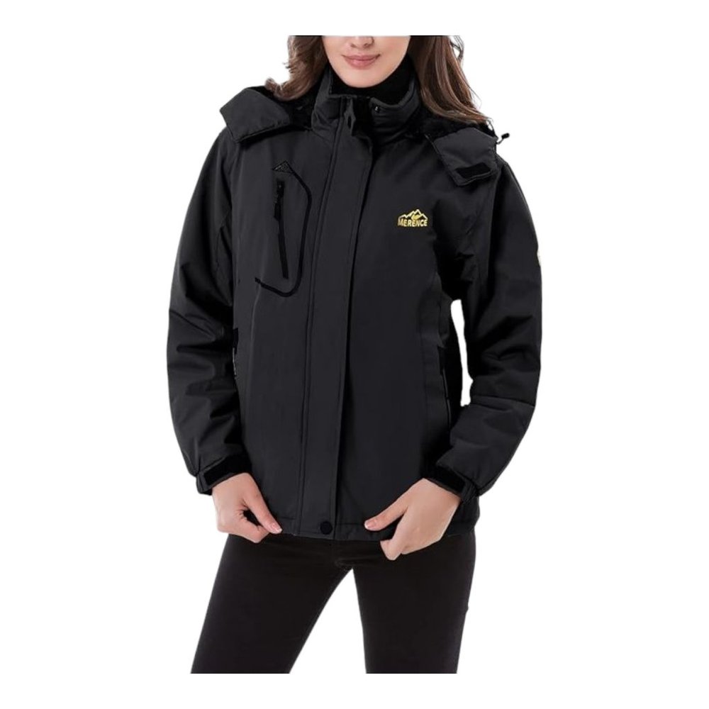 Women's Merence Waterproof Ski Jacket SM Windproof Rain Jacket Winter Snow Coat